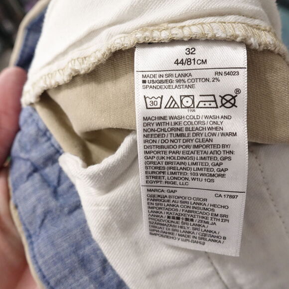 GAP BEIGE TAN KHAKI CHINO SHORTS MENS SIZE 32 - Picture 7 of 7